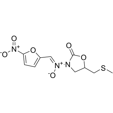 (Z)-5-((methylthio)methyl)-N-((5-nitrofuran-2-yl)methylene)-2-oxooxazolidin-3-amine oxide  (Nifuratel Impuruity）|CS-0165803