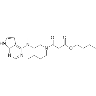 Butyl 3-((3R,4R)-4-methyl-3-(methyl(7H-pyrrolo[2,3-d]pyrimidin-4-yl)amino)piperidin-1-yl)-3-oxopropanoate Tofacitinib Impurity|CS-0166075