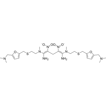 N1,N5-bis(2-(((5-((dimethylamino)methyl)furan-2-yl)methyl)thio)ethyl)-N1,N5-dimethyl-2,4-dinitropenta-1,4-diene-1,1,5,5-tetraamine  (Ranitidine Impuruity）|CS-0166241