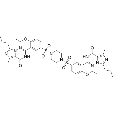 2,2'-((piperazine-1,4-disulfonyl)bis(2-ethoxy-5,1-phenylene))bis(5-methyl-7-propylimidazo[5,1-f][1,2,4]triazin-4(3H)-one)  (Vardenafil Impuruity）|CS-0166274