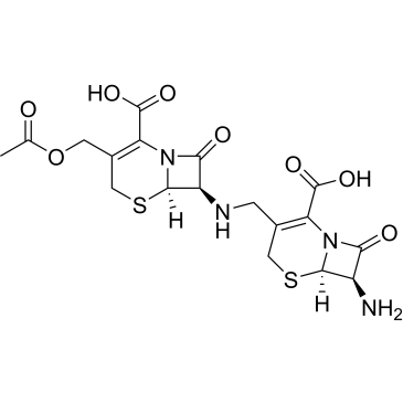 (6R,7R)-3-(Acetoxymethyl)-7-((((6R,7R)-7-amino-2-carboxy-8-oxo-5-thia-1-azabicyclo[4.2.0]oct-2-en-3-yl)methyl)amino)-8-oxo-5-thia-1-azabicyclo[4.2.0]oct-2-ene-2-carboxylic Acid (Ceftazidime Impuruity）|CS-0166365