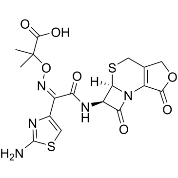 2-((((Z)-1-(2-Aminothiazol-4-yl)-2-(((5aR,6R)-1,7-dioxo-1,4,5a,6-tetrahydro-3H,7H-azeto[2,1-b]furo[3,4-d][1,3]thiazin-6-yl)amino)-2-oxoethylidene)amino)oxy)-2-methylpropanoic Acid (Ceftazidime Impuruity）|CS-0166372