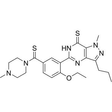 5-(2-ethoxy-5-(4-methylpiperazine-1-carbonothioyl)phenyl)-1-methyl-3-propyl-1H-pyrazolo[4,3-d]pyrimidine-7(6H)-thione  (Sildenafil Impuruity）|CS-0166506
