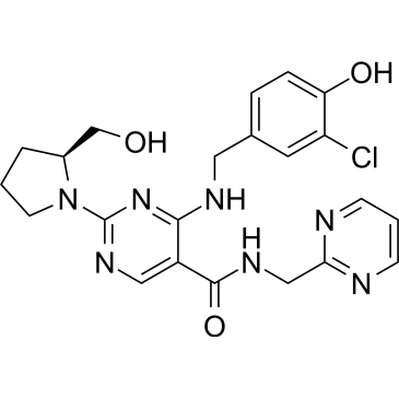 (S)-4-((3-Chloro-4-hydroxybenzyl)amino)-2-(2-(hydroxymethyl)pyrrolidin-1-yl)-N-(pyrimidin-2-ylmethyl)pyrimidine-5-carboxamide Avanafil impurity|CS-0166524