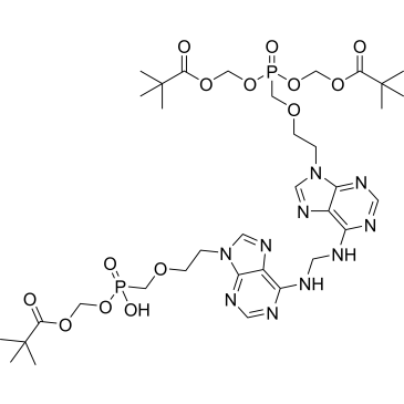 ((((2-(6-((((9-(2-((Hydroxy((pivaloyloxy)methoxy)phosphoryl)methoxy)ethyl)-9H-purin-6-yl)amino)methyl)amino)-9H-purin-9-yl)ethoxy)methyl)phosphoryl)bis(oxy))bis(methylene) bis(2,2-dimethylpropanoate) (Adefovir Impuruity）|CS-0166531