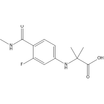 2-((3-Fluoro-4-(methylcarbamoyl)phenyl)amino)-2-methylpropanoic acid  Enzalutamide Impurity|CS-0166954