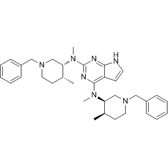N2,N4-Bis((3R,4R)-1-benzyl-4-methylpiperidin-3-yl)-N2,N4-dimethyl-7H-pyrrolo[2,3-d]pyrimidine-2,4-diamine  Tofacitinib Impurity|CS-0167090