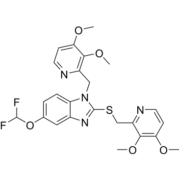 6-(Difluoromethoxy)-3-((3,4-dimethoxypyridin-2-yl)methyl)-2-(((3,4-dimethoxypyridin-2-yl)methyl)thio)-3H-benzo[d]imidazole (Pantoprazole Impurity)|CS-0168279