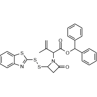 Benzhydryl 2-(2-(benzo[d]thiazol-2-yldisulfanyl)-4-oxoazetidin-1-yl)-3-methylbut-2-enoate Tazobactam Impurity|CS-0168339