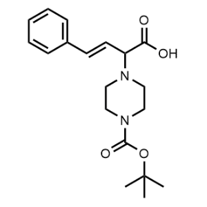 (E)-2-(4-(tert-Butoxycarbonyl)piperazin-1-yl)-4-phenylbut-3-enoic acid|CS-0171787