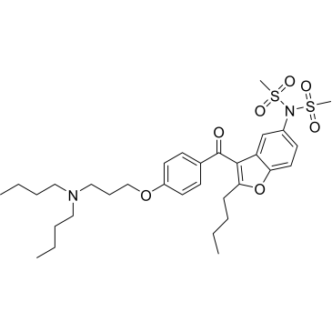 N-(2-Butyl-3-(4-(3-(dibutylamino)propoxy)-benzoyl)benzofuran-5-yl)-N-(methylsulfonyl)methanesulfonamide Dronedarone Impurity|CS-0173175