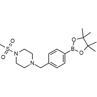 1-(Methylsulfonyl)-4-(4-(4,4,5,5-tetramethyl-1,3,2-dioxaborolan-2-yl)benzyl)piperazine|CS-0175624