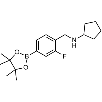 N-(2-Fluoro-4-(4,4,5,5-tetramethyl-1,3,2-dioxaborolan-2-yl)benzyl)cyclopentanamine|CS-0176559