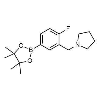 1-(2-Fluoro-5-(4,4,5,5-tetramethyl-1,3,2-dioxaborolan-2-yl)benzyl)pyrrolidine|CS-0176578
