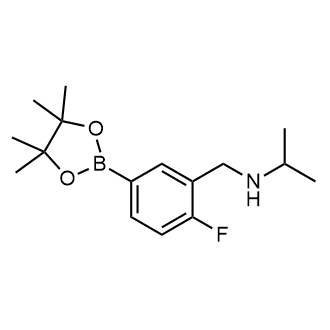N-(2-Fluoro-5-(4,4,5,5-tetramethyl-1,3,2-dioxaborolan-2-yl)benzyl)propan-2-amine|CS-0176581