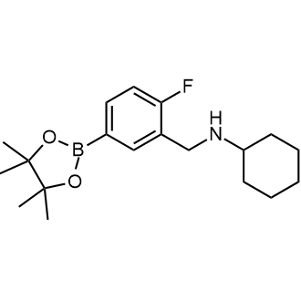 N-(2-Fluoro-5-(4,4,5,5-tetramethyl-1,3,2-dioxaborolan-2-yl)benzyl)cyclohexanamine|CS-0176583