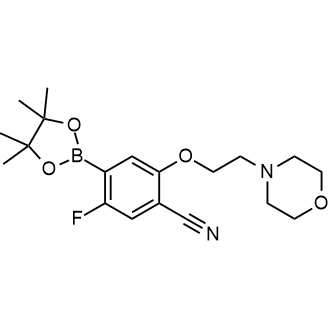 5-Fluoro-2-[2-(morpholin-4-yl)ethoxy]-4-(tetramethyl-1,3,2-dioxaborolan-2-yl)benzonitrile|CS-0177407