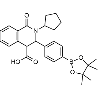2-Cyclopentyl-1-oxo-3-(4-(4,4,5,5-tetramethyl-1,3,2-dioxaborolan-2-yl)phenyl)-1,2,3,4-tetrahydroisoquinoline-4-carboxylic acid|CS-0177499