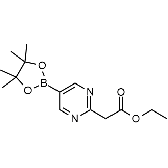Ethyl 2-[5-(tetramethyl-1,3,2-dioxaborolan-2-yl)pyrimidin-2-yl]acetate|CS-0177772