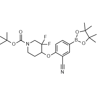 tert-Butyl 4-(2-cyano-4-(4,4,5,5-tetramethyl-1,3,2-dioxaborolan-2-yl)phenoxy)-3,3-difluoropiperidine-1-carboxylate|CS-0179534