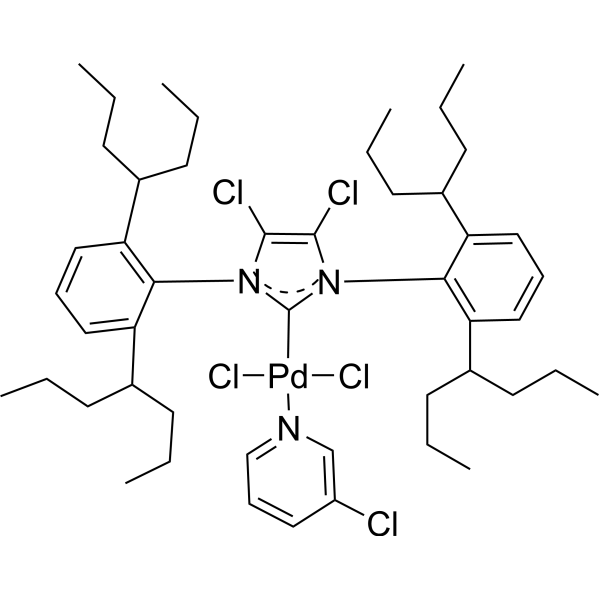 (SP-4-1)-[1,3-Bis[2,6-bis(1-propylbutyl)phenyl]-4,5-dichloro-1,3-dihydro-2H-imidazol-2-ylidene]dichloro(3-chloropyridine-κN)-Palladium|CS-0181870