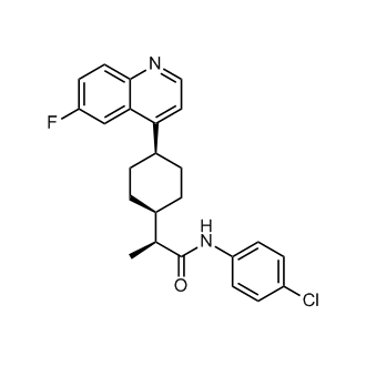 (2S)-N-(4-Chlorophenyl)-2-[cis-4-(6-fluoro-4-quinolyl)cyclohexyl]propanamide|CS-0183868