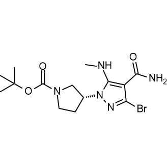tert-Butyl (3R)-3-[3-bromo-4-carbamoyl-5-(methylamino)pyrazol-1-yl]pyrrolidine-1-carboxylate|CS-0184967