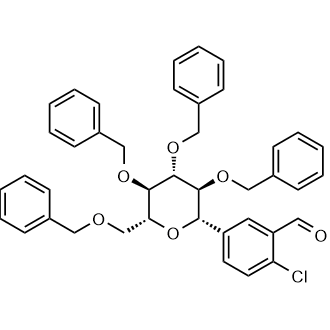 2-Chloro-5-[(2S,3S,4R,5R,6R)-3,4,5-tribenzyloxy-6-(benzyloxymethyl)tetrahydropyran-2-yl]benzaldehyde|CS-0185280