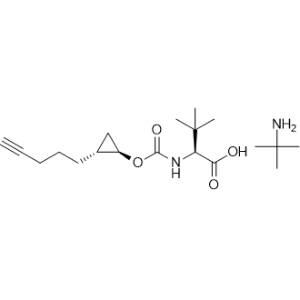 2-Methylpropan-2-amine (S)-3,3-dimethyl-2-((((1R,2R)-2-(pent-4-yn-1-yl)cyclopropoxy)carbonyl)amino)butanoate|CS-0186673