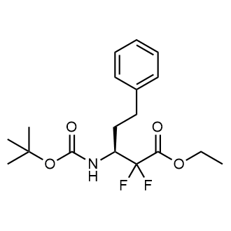 Ethyl (S)-3-((tert-butoxycarbonyl)amino)-2,2-difluoro-5-phenylpentanoate|CS-0197647