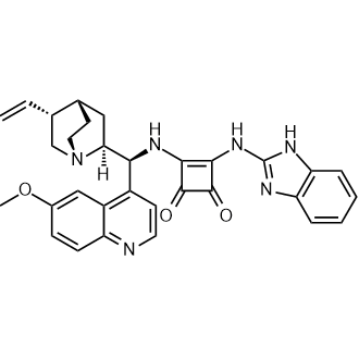3-((1H-Benzo[d]imidazol-2-yl)amino)-4-(((S)-(6-methoxyquinolin-4-yl)((1S,2S,4S,5R)-5-vinylquinuclidin-2-yl)methyl)amino)cyclobut-3-ene-1,2-dione|CS-0197907