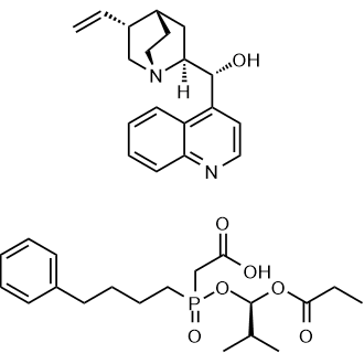 (R)-Quinolin-4-yl((1S,2S,4S,5R)-5-vinylquinuclidin-2-yl)methanol 2-(((R)-2-methyl-1-(propionyloxy)propoxy)(4-phenylbutyl)phosphoryl)acetic acid(1:1)|CS-0197912