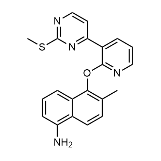 6-Methyl-5-((3-(2-(methylthio)pyrimidin-4-yl)pyridin-2-yl)oxy)naphthalen-1-amine|CS-0198397
