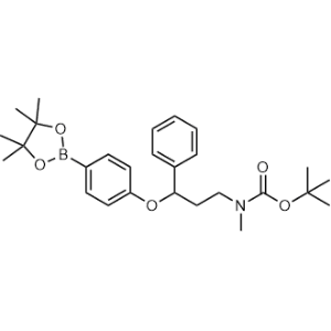 tert-Butyl methyl(3-phenyl-3-(4-(4,4,5,5-tetramethyl-1,3,2-dioxaborolan-2-yl)phenoxy)propyl)carbamate|CS-0198673