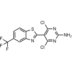 4,6-Dichloro-5-[5-(trifluoromethyl)-2-benzothiazolyl]-2-pyrimidinamine|CS-0199885