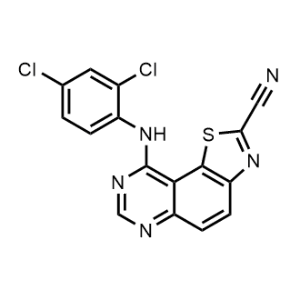 9-((2,4-Dichlorophenyl)amino)thiazolo[5,4-f]quinazoline-2-carbonitrile|CS-0202355