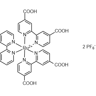 Ruthenate(2-), (2,2′-bipyridine-κN1,κN1′)bis[[2,2′-bipyridine]-4,4′-dicarboxylato(2-)-κN1,κN1′]-, (OC-6-21)-, hydrogen hexafluorophosphate(1-) 1:4:2|CS-0213796