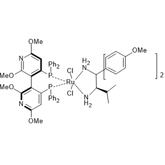 [(3R)-4,4'-Bis(diphenylphosphino-κP)-2,2',6,6'-tetramethoxy-3,3'-bipyridine][(2R)-1,1-bis(4-methoxyphenyl)-3-methyl-1,2-butanediamine-κN1,κN2]dichlororuthenium|CS-0213805