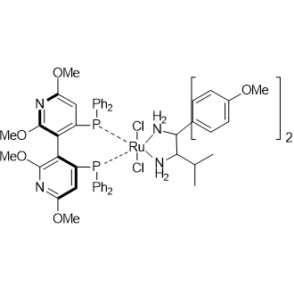 [(3S)-4,4'-Bis(diphenylphosphino-κP)-2,2',6,6'-tetramethoxy-3,3'-bipyridine][(2R)-1,1-bis(4-methoxyphenyl)-3-methyl-1,2-butanediamine-κN1,κN2]dichlororuthenium|CS-0213843
