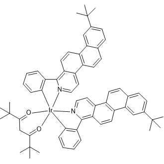 Bis[2-[9-(1,1-dimethylethyl)naphth[2,1-f]isoquinolin-1-yl-κN]phenyl-κC](2,2,6,6-tetramethyl-3,5-heptanedionato-κO3,κO5)iridium|CS-0213862