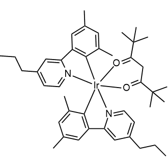 Bis[2,4-dimethyl-6-(4-propyl-2-pyridinyl-κN)phenyl-κC](2,2,6,6-tetramethyl-3,5-heptanedionato-κO3,κO5)iridium|CS-0213869