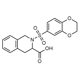 2-[(2,3-Dihydro-1,4-benzodioxin-6-yl)sulfonyl]-1,2,3,4-tetrahydro-3-isoquinolinecarboxylic acid|CS-0218337