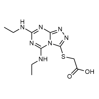 2-{[bis(ethylamino)-[1,2,4]triazolo[4,3-a][1,3,5]triazin-3-yl]sulfanyl}acetic acid|CS-0218425