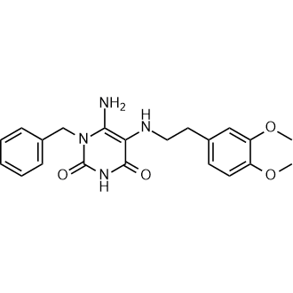 6-Amino-1-benzyl-5-{[2-(3,4-dimethoxyphenyl)ethyl]amino}-1,2,3,4-tetrahydropyrimidine-2,4-dione|CS-0219043