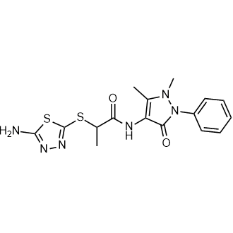 2-[(5-amino-1,3,4-thiadiazol-2-yl)sulfanyl]-n-(1,5-dimethyl-3-oxo-2-phenyl-2,3-dihydro-1h-pyrazol-4-yl)propanamide|CS-0219045