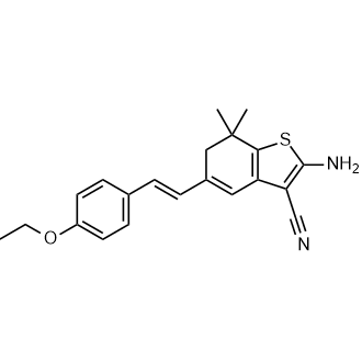 2-Amino-5-[2-(4-ethoxyphenyl)ethenyl]-7,7-dimethyl-6,7-dihydro-1-benzothiophene-3-carbonitrile|CS-0219860