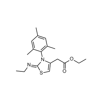 Ethyl 2-[2-(ethylimino)-3-(2,4,6-trimethylphenyl)-2,3-dihydro-1,3-thiazol-4-yl]acetate|CS-0220408