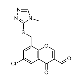 6-Chloro-8-[[(4-methyl-4H-1,2,4-triazol-3-yl)thio]methyl]-4-oxo-4H-1-benzopyran-3-carboxaldehyde|CS-0220627