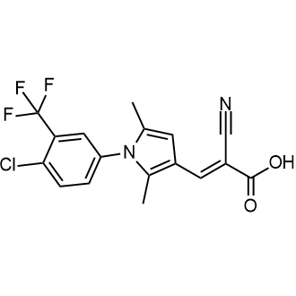3-{1-[4-chloro-3-(trifluoromethyl)phenyl]-2,5-dimethyl-1h-pyrrol-3-yl}-2-cyanoprop-2-enoic acid|CS-0220956