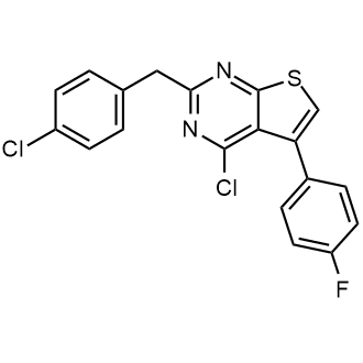 4-Chloro-2-[(4-chlorophenyl)methyl]-5-(4-fluorophenyl)thieno[2,3-d]pyrimidine|CS-0221350